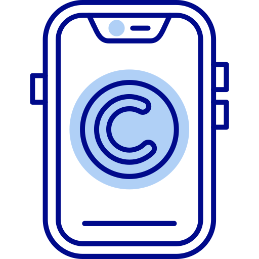 derechos de autor icono gratis