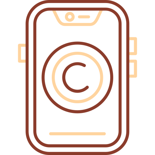 derechos de autor icono gratis