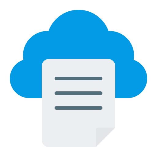 documento en la nube icono gratis