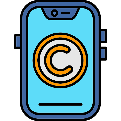 derechos de autor icono gratis