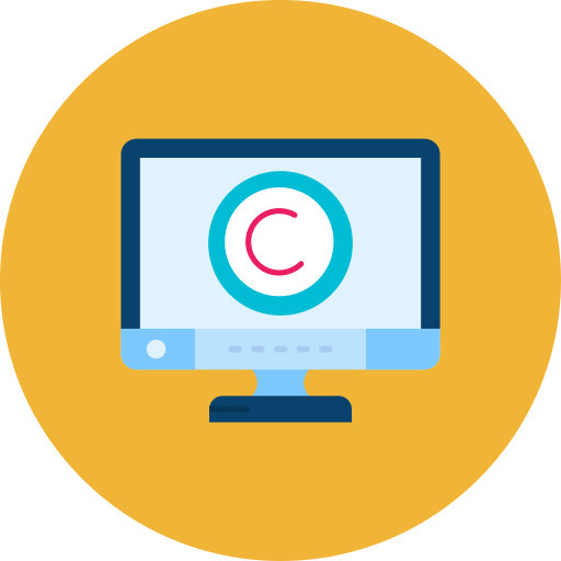 derechos de autor icono gratis