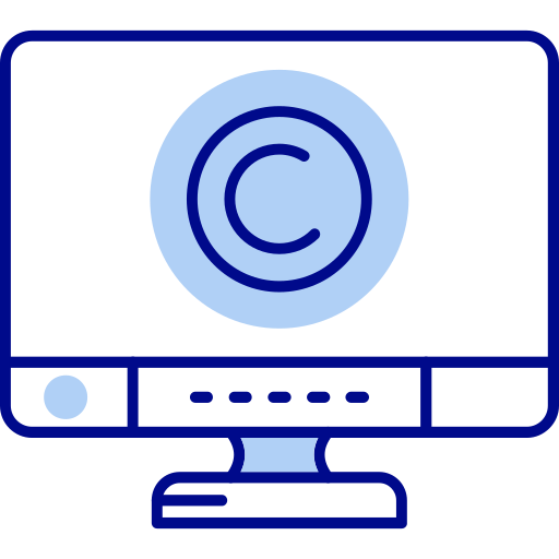 derechos de autor icono gratis