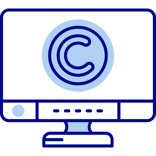 derechos de autor icono gratis