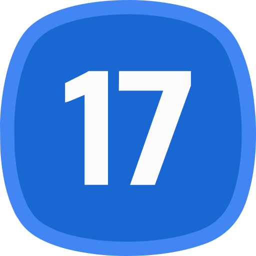 diecisiete icono gratis