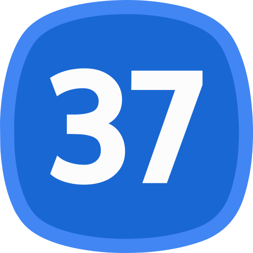 treinta y siete icono gratis