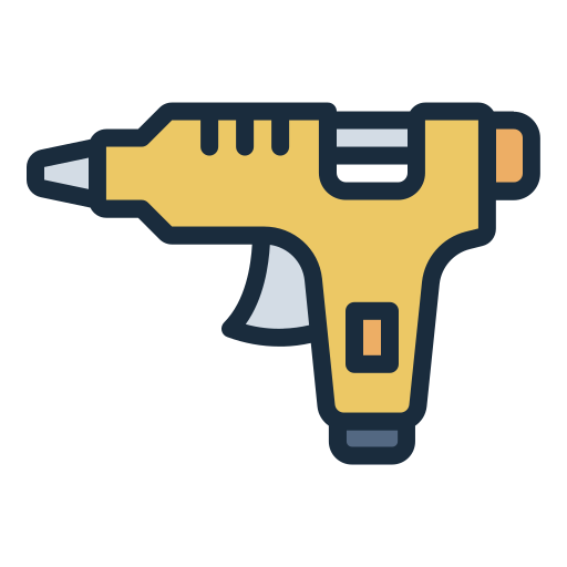 pistola de pegamento icono gratis