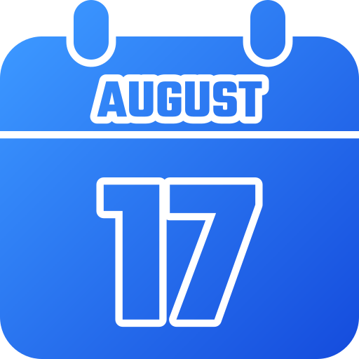 17 de agosto icono gratis