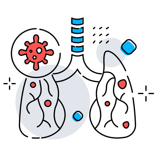 infección de los pulmones icono gratis