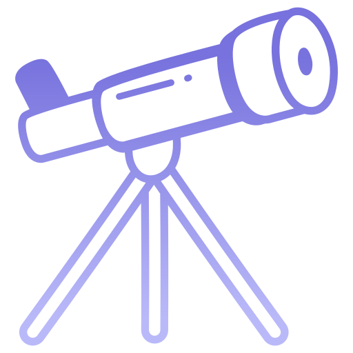 telescopio icono gratis