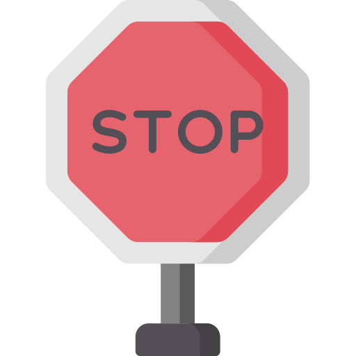 Stop - free icon