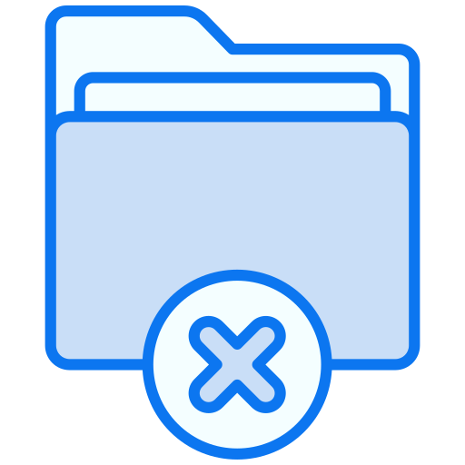 eliminar carpeta icono gratis