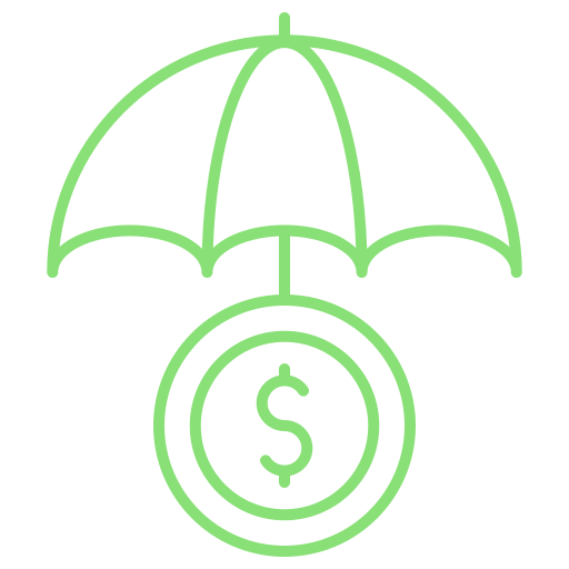 seguro financiero icono gratis