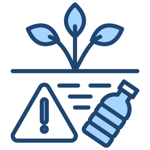 la contaminación del suelo icono gratis