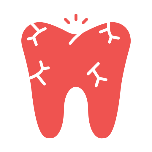 dente quebrado grátis ícone