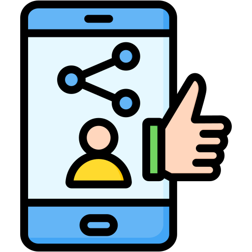 medios de comunicación social icono gratis