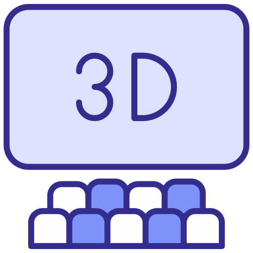 película 3d icono gratis