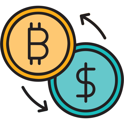 troca de criptomoeda grátis ícone troca de criptomoeda grátis ícone