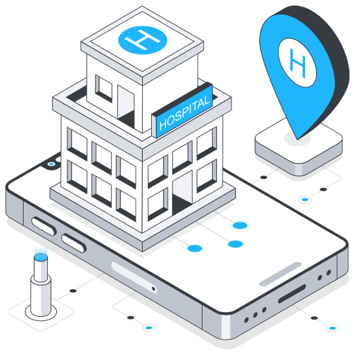 ubicación del hospital icono gratis