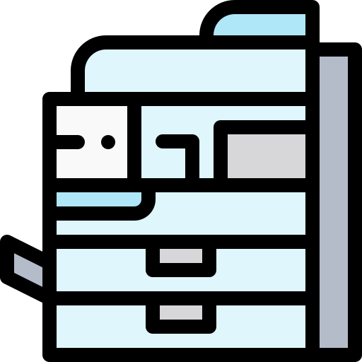 Copy machine Detailed Rounded Lineal color icon