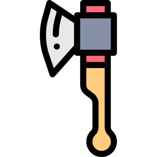 Axe Detailed Rounded Lineal color icon