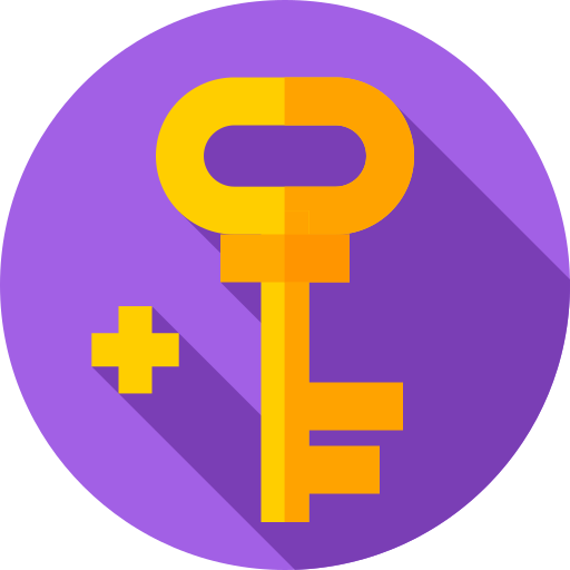 Key Flat Circular Flat icon