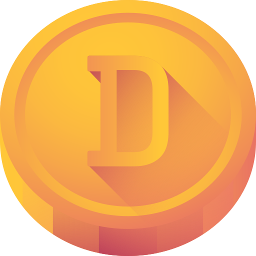 Dogecoin 3D Color icon