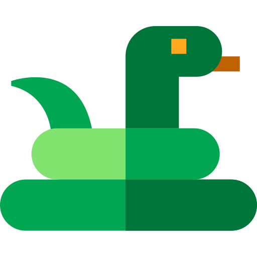 Snake Basic Straight Flat Icon