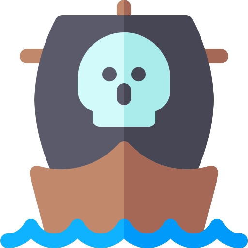 Barco pirata icono gratis