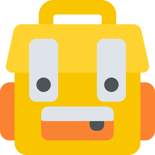 bolsa para la escuela icono gratis