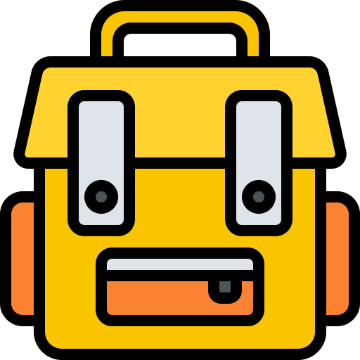 bolsa para la escuela icono gratis