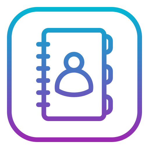 contacto de la agenda telefónica icono gratis