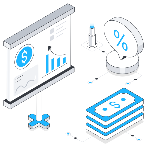 presentación financiera icono gratis