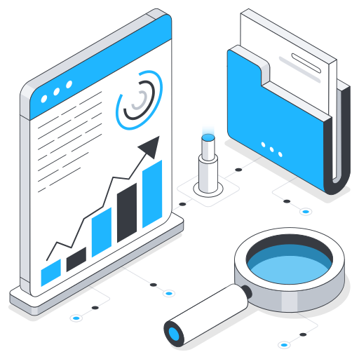 investigación de datos icono gratis