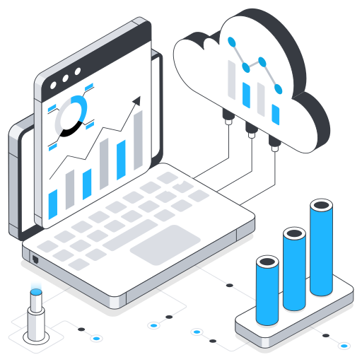 análisis de datos en la nube icono gratis