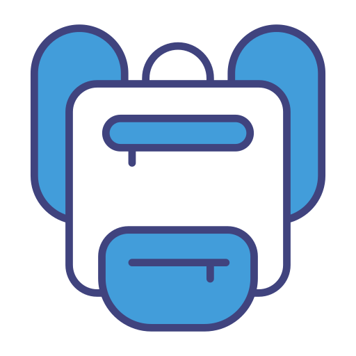 bolsa para la escuela icono gratis