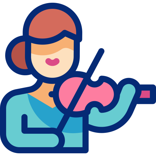 violinista icono gratis