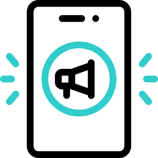 marketing telefónico icono gratis