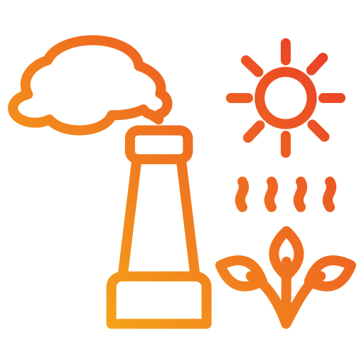 contaminación térmica icono gratis