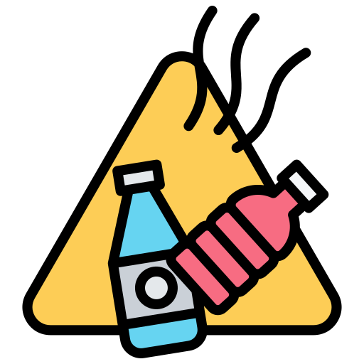 Plastic pollution free icon