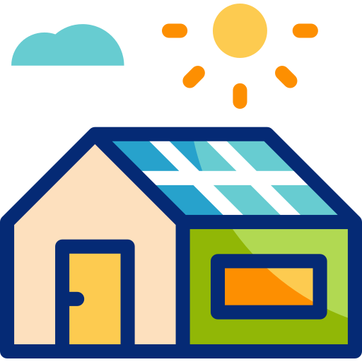 casa solar icono gratis