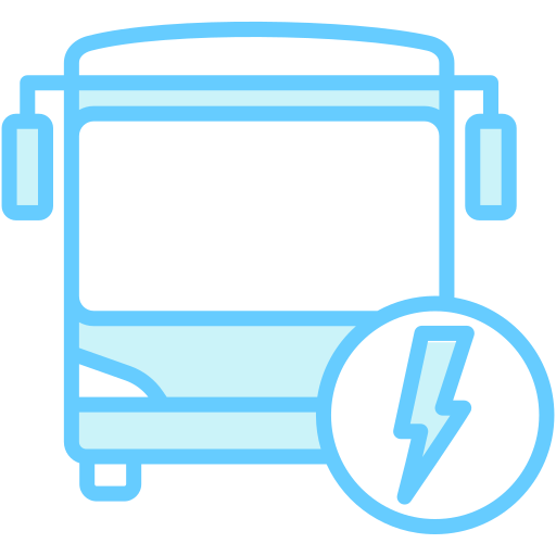 autobús eléctrico icono gratis