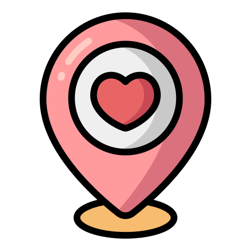 ubicación del amor icono gratis