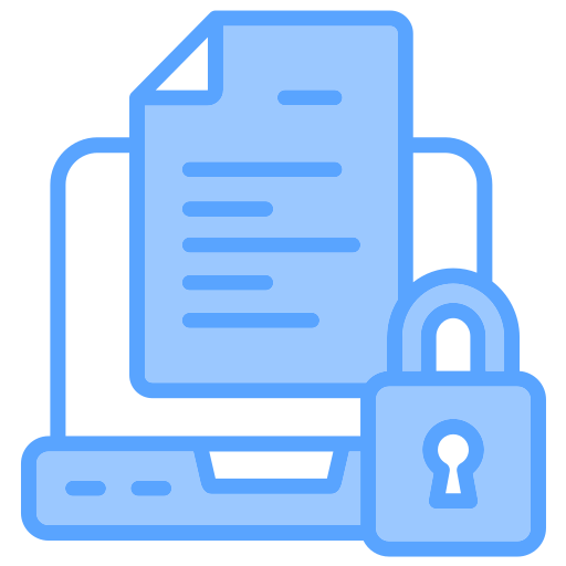 seguridad de datos icono gratis