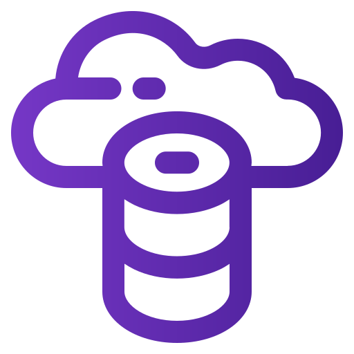 base de datos en la nube icono gratis