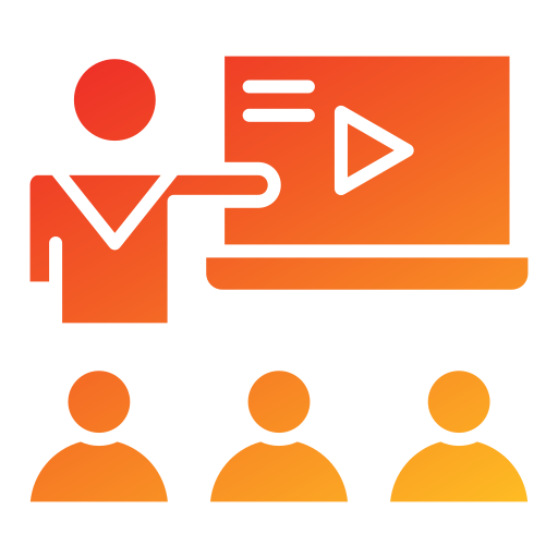 lección en vídeo icono gratis