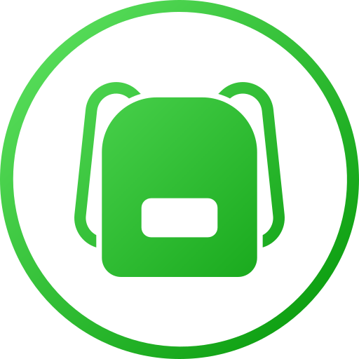 bolsa para la escuela icono gratis