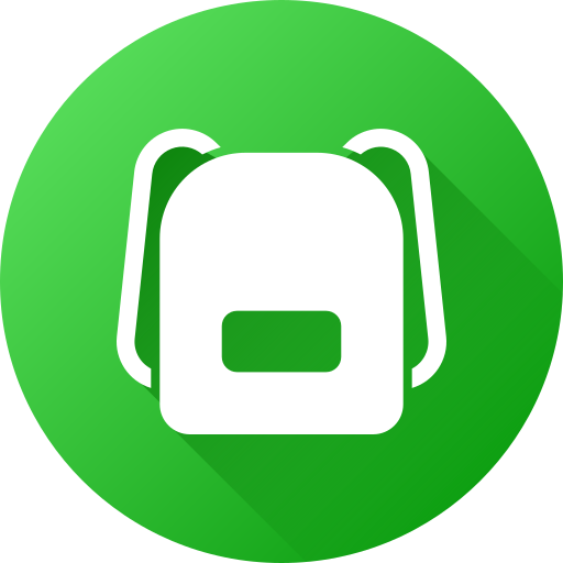 bolsa para la escuela icono gratis