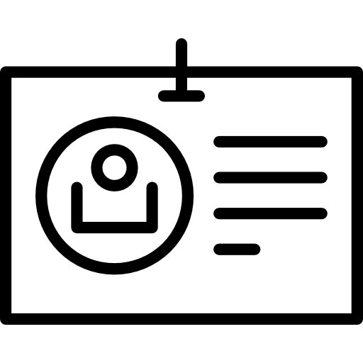 tarjeta de identificación icono gratis