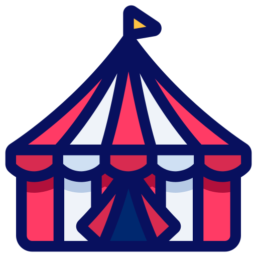 tienda de circo icono gratis