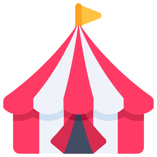 tienda de circo icono gratis